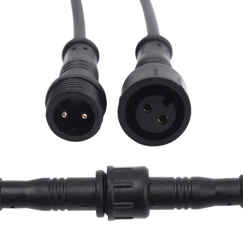 M12 IP67 Waterproof Connector Cable 2/3/4 Pin Male Female Plug with PVC Wire for Car LED Light Motorcycle Modification Accessory