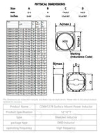 CDRH127 CD127 CDRH127 10/15/22/33/47/68UH 12*12*7 SMD Power inductor Javino