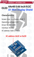 ESP8266 D1 Mini Pro WiFi Development Board NodeMcu 0.66 OLED DHT11 DHT22 buzzer Relay DS18B20 ESP32 Motor for WeMos DIY Kit