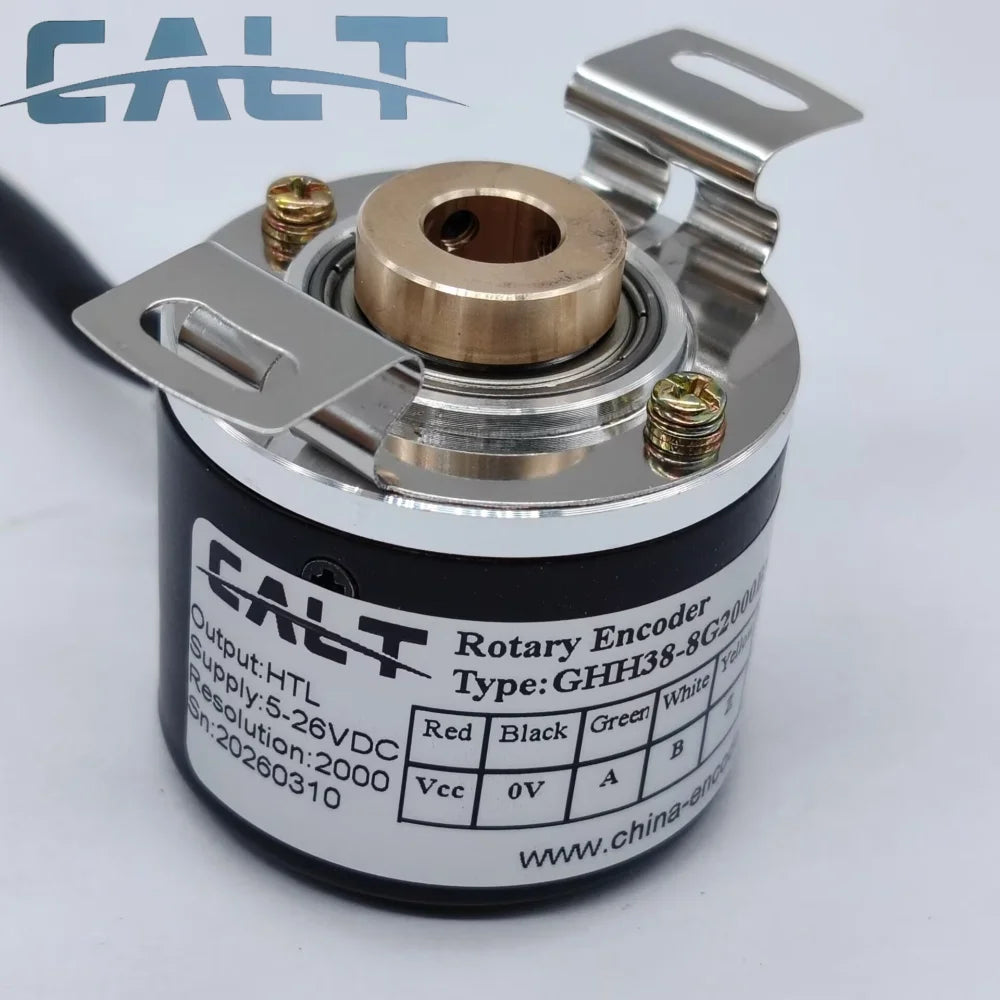 CALT GHH38 Hollow Shaft Encoder Through Hole Incremental Rotary Pulse Encoder 400PPR 600PPR 1000PPR 1024PPR 2500PPR