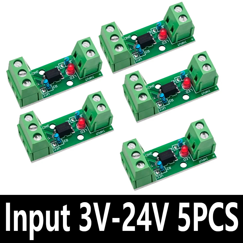 1~20PCS 3V~24V 1 Channel Way Optocoupler Isolation Module PC817 EL817 Photoelectric Isolator Rail Holder PLC Drive Motor Board