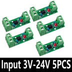 1~20PCS 3V~24V 1 Channel Way Optocoupler Isolation Module PC817 EL817 Photoelectric Isolator Rail Holder PLC Drive Motor Board