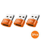 10A USB 3.0 To Type C Mini Fast Transfer USB Type C Female To USB PD Adapter Suitable for Mobile Computer Car Charger Converters