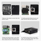 Raspberry Pi CM4 dual ETH mini Open-source Router Board Metal case for Compute Module 4 IO Board  5V, Type-C interfac