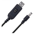5.5x2.1mm USB DC 5V to 12V 9V Step Up Boost Power Cable for Router Modem WiFi Fan Adapter Converter via Power Bank
