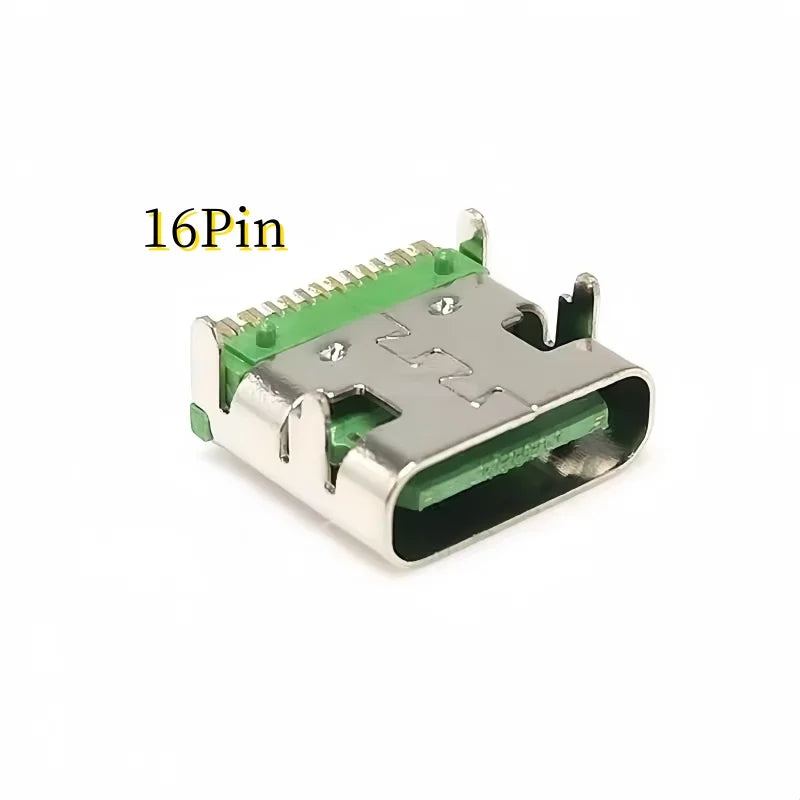 USB Connector Type C Female Charging Port Jack 2/4/6/16 Pin Type-C Socket PCB Soldering SMD SMT DIY Repair Type C Adapter