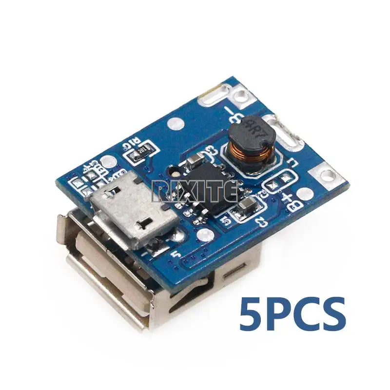 5PCS 5V Boost Step Up Power Module Lithium LiPo Battery Charging Protection Board LED Display USB For DIY Charger 134N3P Program