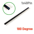 5 20 100 Pcs 2.54 MM Pitch Pin Header Male Dual Straight 90 180 Degree Single Row Right Angle SMD 1x40 Pin 2x40 Position