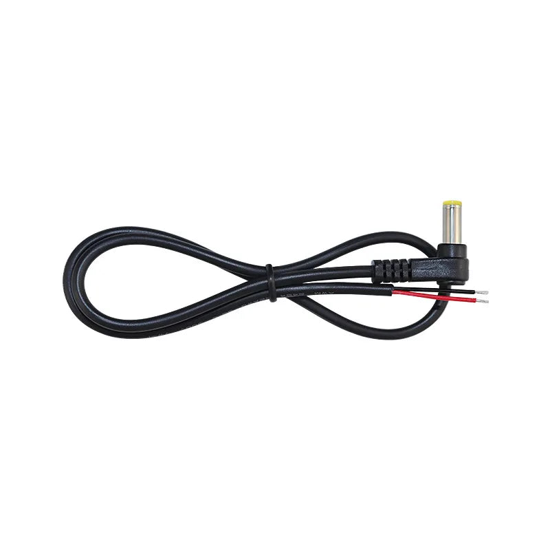 DC 5.5*2.1 / 5.5*2.5 Male 90 Degree Right Angle Connector Power DIY Cable Charging Line Monitoring Power Extension Wire