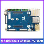 Mini Base Board for Raspberry Pi Compute Module 4 CSI DSI FAN USB HDMI-Compatible RJ45 Gigabit Ethernet M.2 Slot for CM4