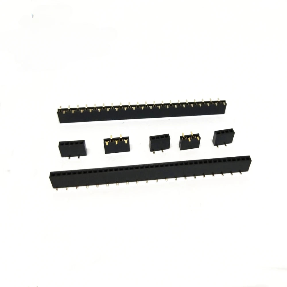 10pcs 1.27mm 1x50Pin Single Row PH4.3mm Straight Vertical SMT Right Angle Gold-plated Rohs Female Pin Header Socket Connector