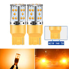 2pcs LED P21W 1156 BA15S PY21W BAU15S 3030 35SMD Bulb Canbus Free T20 7440 W21W Lamp For Car Turn Signal Light Backlight Orange