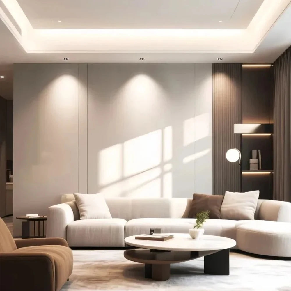 3CCT Tuya Bluetooth/Zigbee Matter Recessed Smart LED COB Spotlight Ultra Thin Anti-glare High CRI 95 Aluminum Ceiling Lamp
