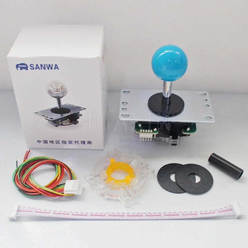 Original Japan Sanwa Joystick JLF TP 8YT Fighting Rocker With Topball 5pin Wire Jamma Arcade Vending Game PC PS3 XBOX Kit DIY