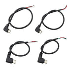 1Pcs 2 Pin 4 Pin Type-C Micro USB USB 2.0 A Male Plug Elbow Head Power Cable Welding Connector DIY Repair Line 0.25M 0.3M 1M