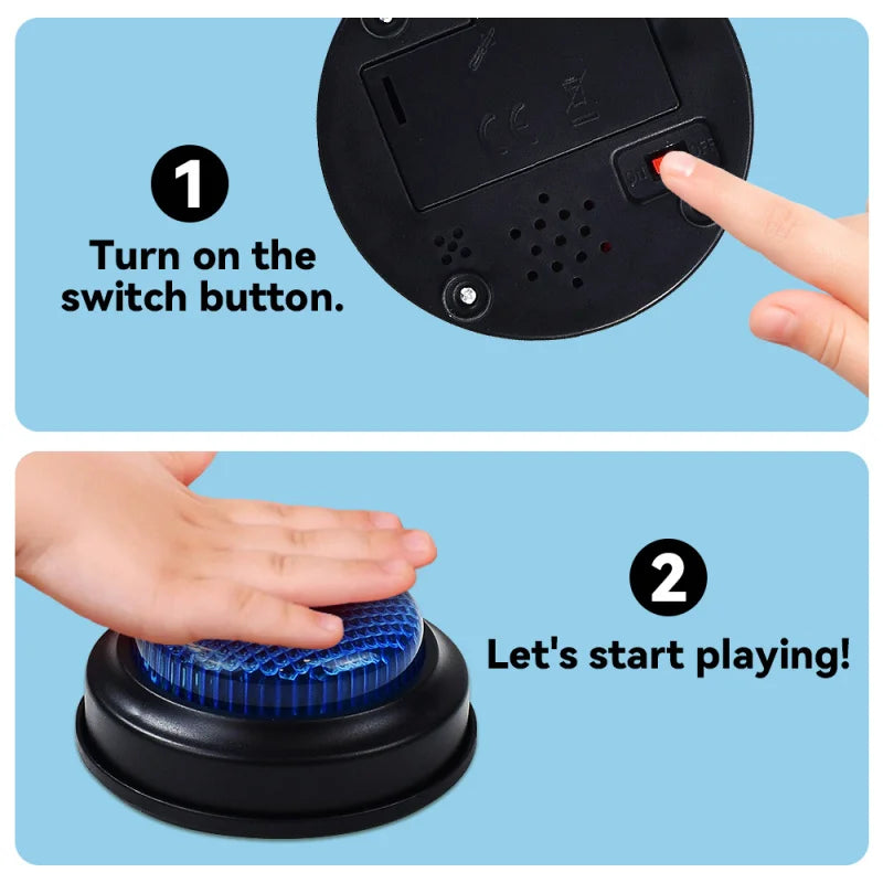 1/2/4/8-piece Buzzer Buttons Game, Answer Buzzers for Game Quick Desktop Quick Answer Games for Kids Classroom, Quizzes Party