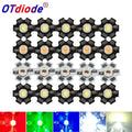 10-100pcs 1W 3W High Power LED Diodes Warm Cold Natural White/Red/Green/Blue/Royal Blue 450 660nm Deep Red UV With 20mm Star PCB