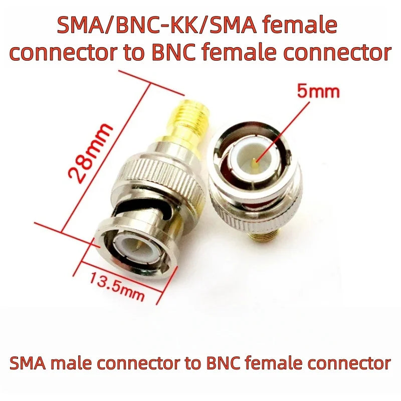 SMA Male Plug to BNC Female M/F Radio Antenna Connector RF Converter M/F Radio Antenna Adapters Kit Coaxial SMA to BNC Adapter