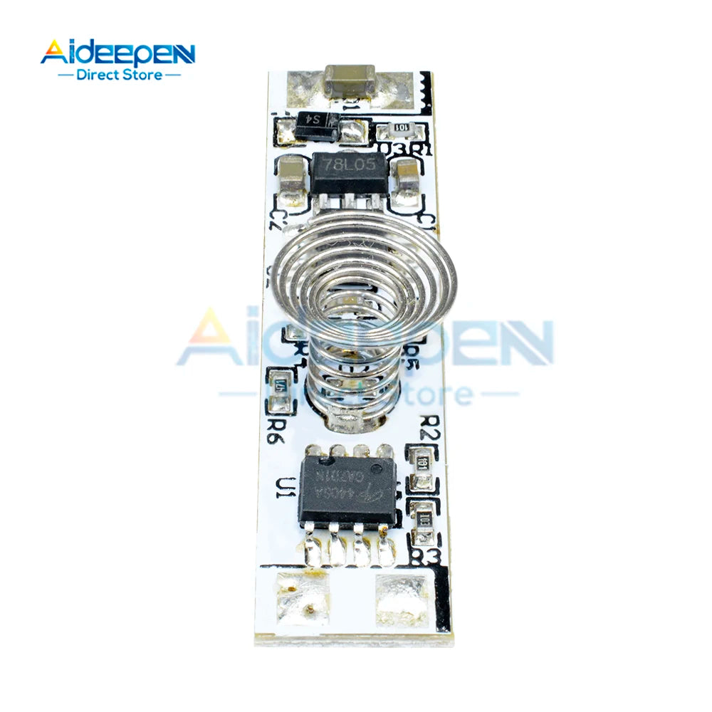 DC 12V 30W 3A Capacitive Touch Sensor Switch Coil Spring Switch LED Dimmer Control Switch 9-24V for Smart Home LED Light Strip