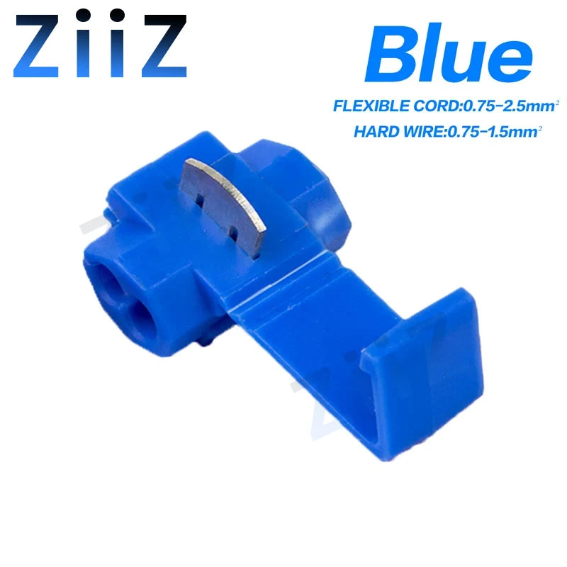 10pcs/30pcs T-Tap Connector Quick Electrical Cable Connector Snap Splice Lock  Waterproof Crimp Wire Terminal blue yellow red