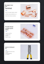 Copper Connecting Pipe GT Small Copper Tube Cable Intermediate Joint Cold Pressed Wire Crimping Terminal Quick Docking Connector