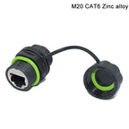 YXY Network RJ45 Panel Mount Connector IP68 Ethernet Dual Size M20/M23 CAT5E/CAT6/CAT6A Waterproof Outdoor Wire Connector