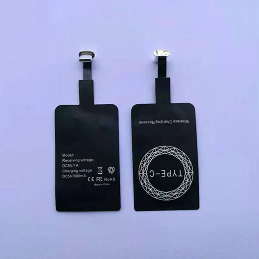 Wireless Charging Receiver Type C Fast Wire Less Charger Self Adhesive Sticker Charging Receiver for Mobile Phone Android Device