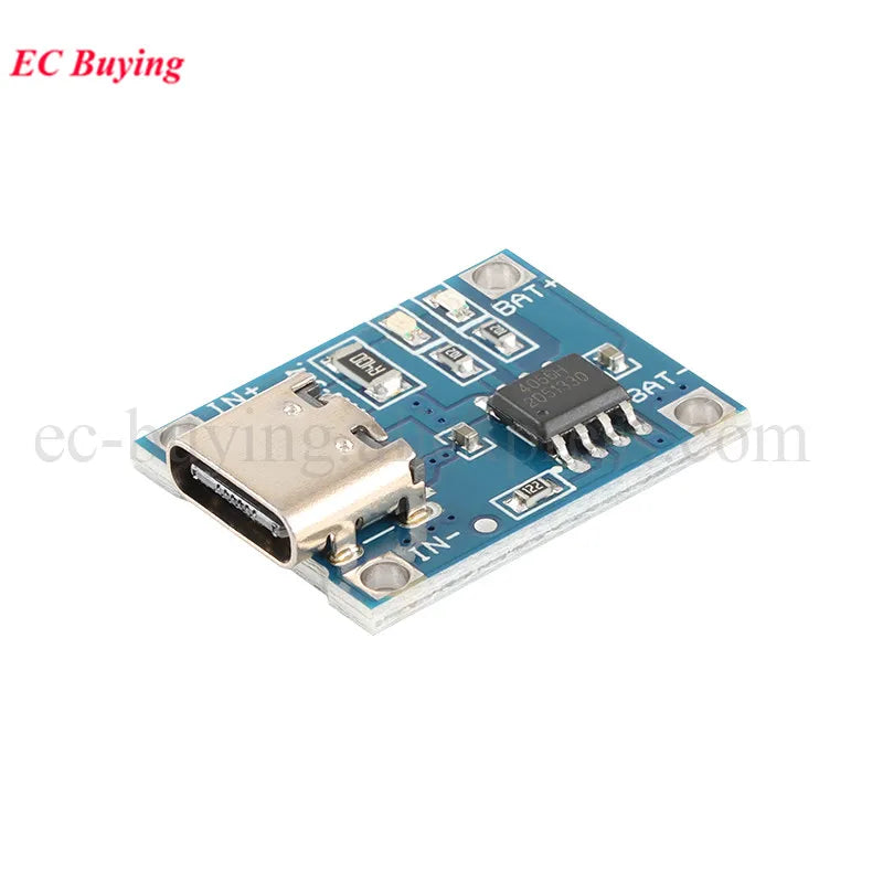10Pcs/1pc TYPE-C USB 5V 1A 18650 TP4056 Lithium Battery Charger Module Charging Board DC 4.2V 4.5V-5.5V Input Voltage HW-387