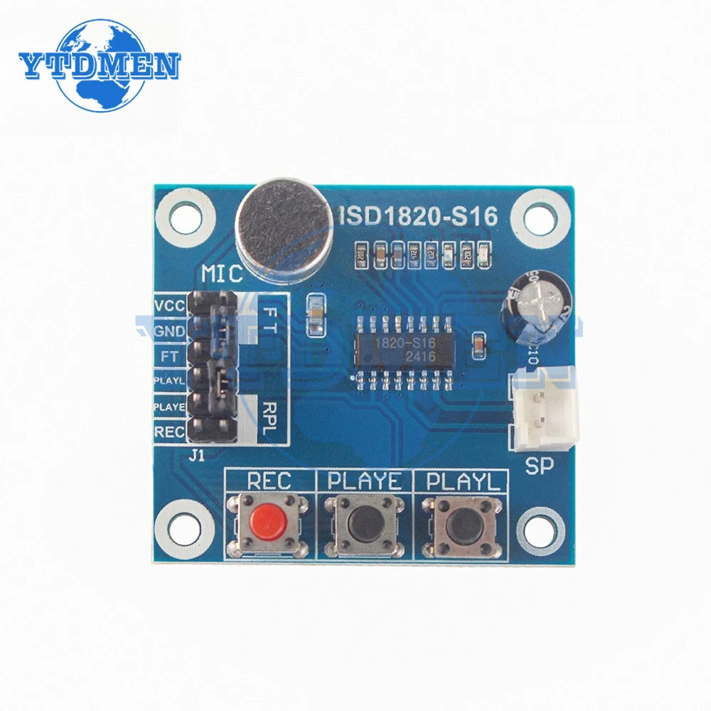 1/3PCS ISD1820 Module Voice Recording Recorder Module with Mic Sound Audio DC 3-5V