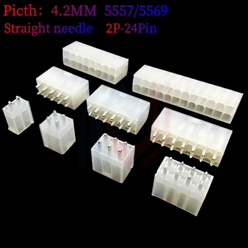 5Sets Molex Automotive Wire Connectors 5557/5569 Series 2P/4P/8P/10P/12P-24P Male Female Socket 4.2mm Plug for Electrical Wiring