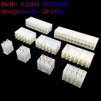 5Sets Molex Automotive Wire Connectors 5557/5569 Series 2P/4P/8P/10P/12P-24P Male Female Socket 4.2mm Plug for Electrical Wiring
