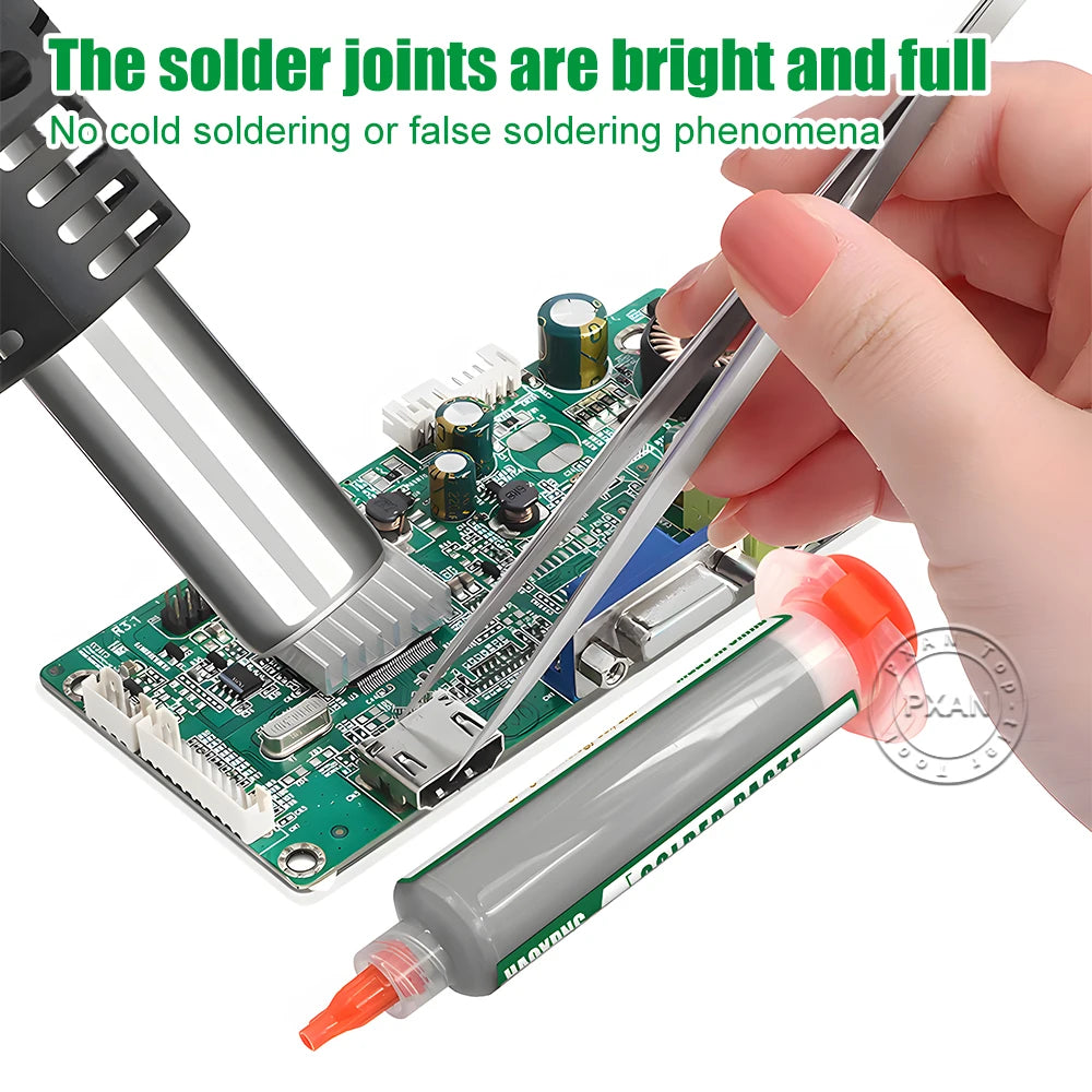 151 ° C/303.8 ° F New Solder Paste, No Need for Cleaning, Solder Repair and Maintenance, Lead-Free Solder Paste Flux, 10g/35g/55