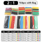102-750pcs 2:1 Thermoresistant Tube Heat Shrink Wrapping Kit Assorted Wire Cable Insulation Sleeving 3:1 Heat Shrink Tube Set