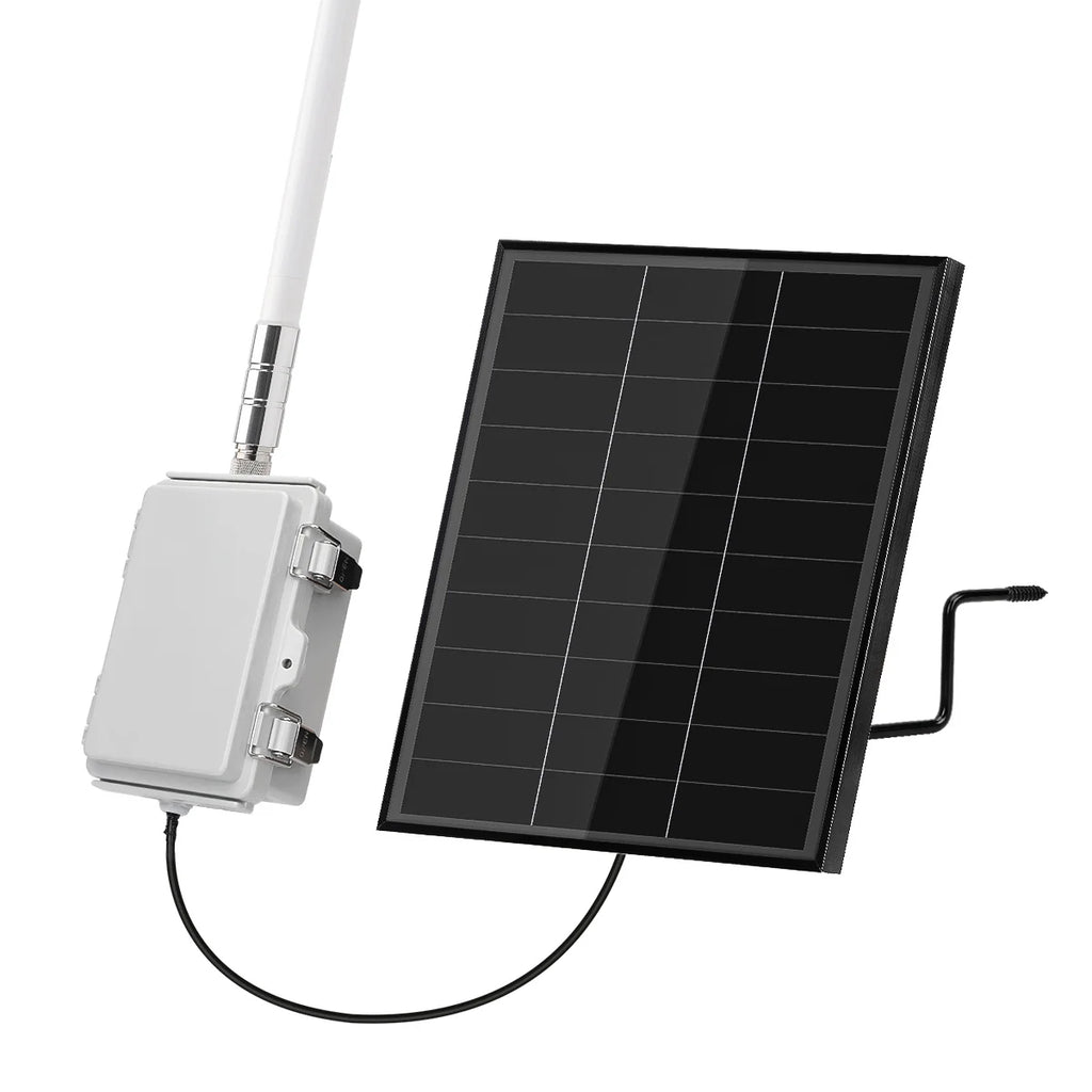 HP1 High Power LoRa Module Wismesh 1w Booster Starter Kits with 20w Solar Power System 6dBi Fiberglass Antenna Mount