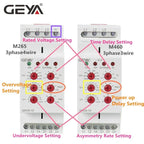 GEYA GRV8-10 NEW 36mm Width 3 Phase Voltage Monitoring Relay with Reset Time 0.1s-10s