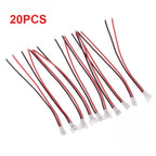 20PCS 51005 1S Lipo Balance Charger Cable 100mm Silicone Male/Female Plug 2.0mm Pitch for RC Models Indoor Drones Accessories