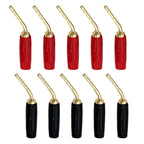 4/10Pcs 2mm Banana Plugs Elbow Bend Pin Male Straight Plug Banana Plug Connector for Audio HIFI Speaker Adapter