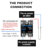 Solid State Relay Single Phase SSR 220V 25A 40A Output SSR-25DA SSR-40DA SSR-40AA SSR-40DD Relay Module for Temperature Control
