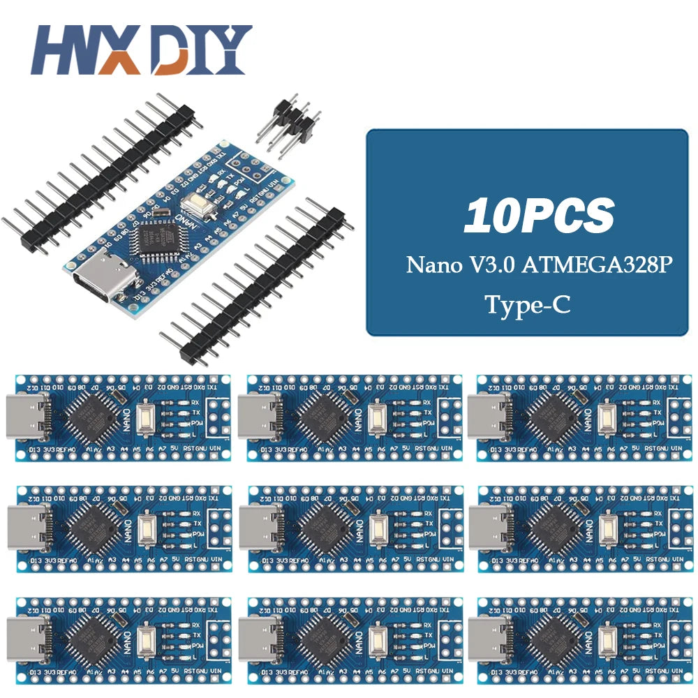 1-10pcs For Nano V3.0 Micro Controller Module ATmega328P Module Nano Board CH340 USB Cable Compatible with Arduino Nano V3.0