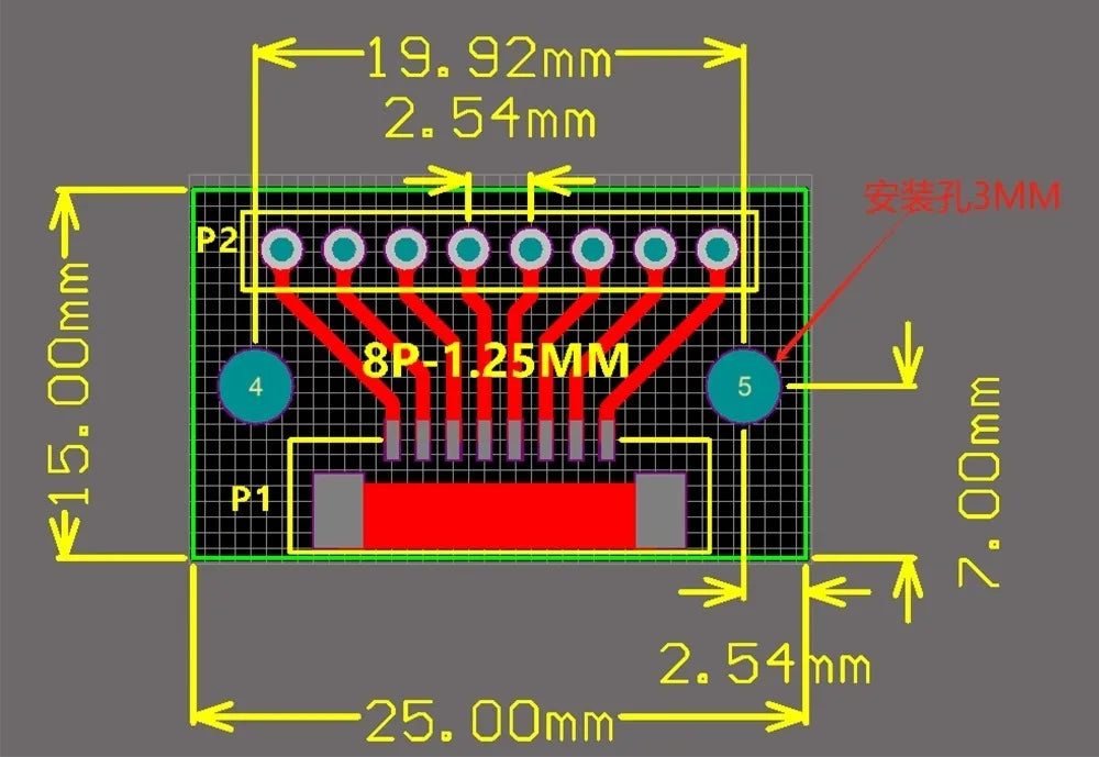 1PCS GH1.25 Adapter Plate 1.25 to 2.54MM Single Row, Welded GH1.25 Buckle Seat 4/6/8/10/12P