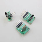 1PCS Data Charging Cable Jack Test Board with Pin Header 90 Degree Micro Mini USB Type C 2Pin USB 3.0 2.0 Female Male Connector