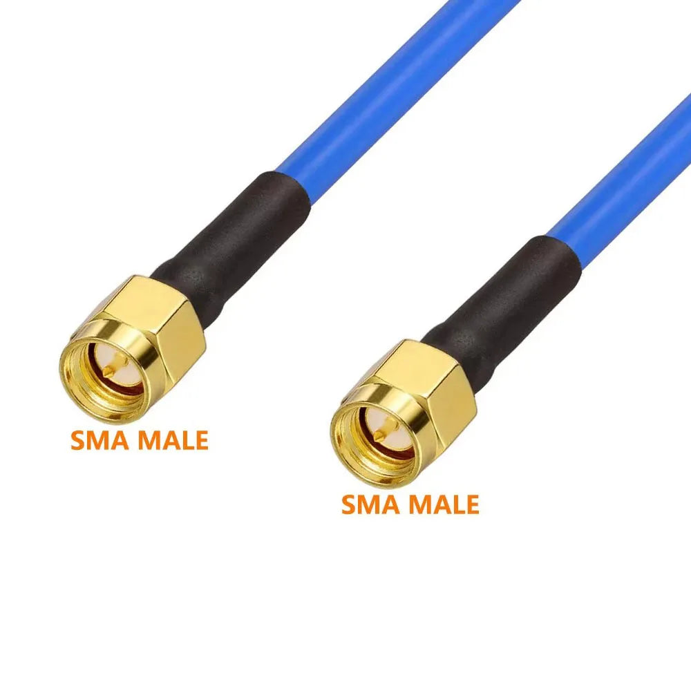 RG402 SMA Male/Female to SMA Right Angle Crimp High Frequency 50 Ohm RG402 Blue Coaxial Cable for RF Applications