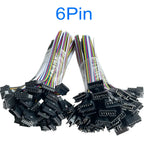 10Pairs JST SM 2P 3P 4P 5P 6Pin Plug Socket Male to Female Wire Connector LED Strips Lamp Driver Connectors Quick Adaptr 22AWG