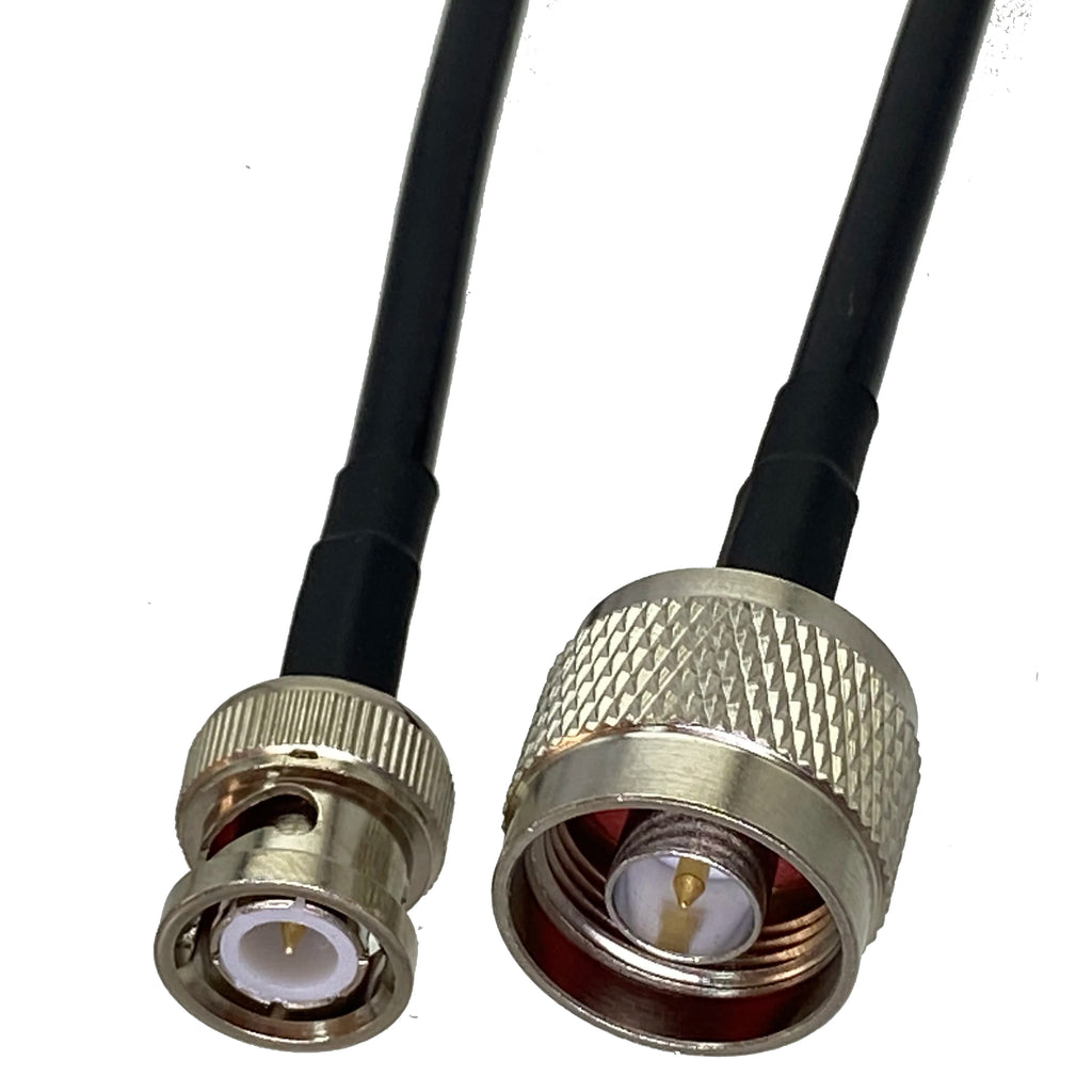 1pcs RG58 N Male Plug to BNC Male Plug RF Coaxial Connector Pigtail Jumper Cable New 6inch~5M