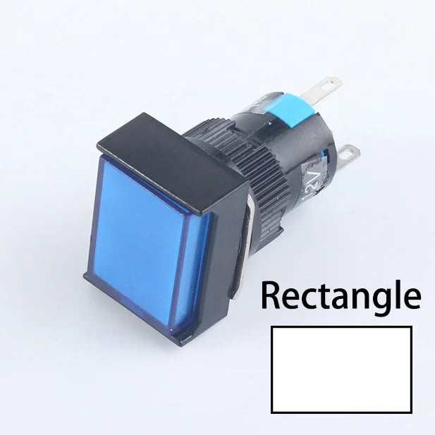 5V 12V 24V 220V 16mm Plastic Momentary LED Illuminuted Maintained Self-locking Push Button Switches Latching Push Button Reset