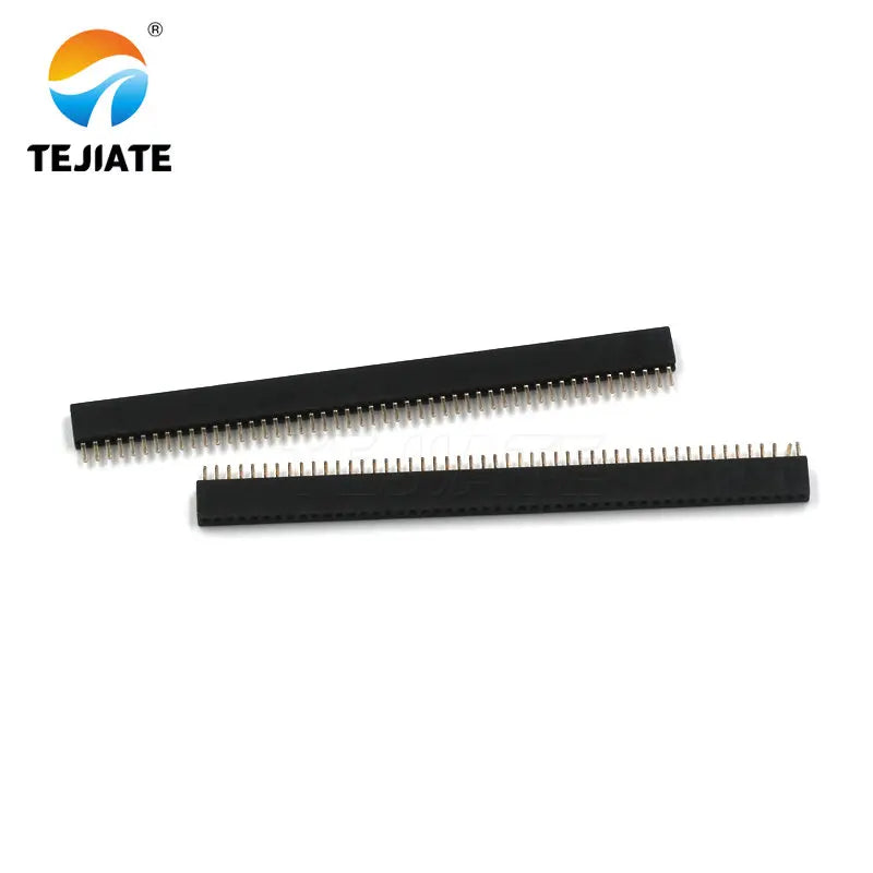 10PCS 1x50P 1.27MM Single Row Straight Pin/Bent Pin Gold Plated Row Female Header