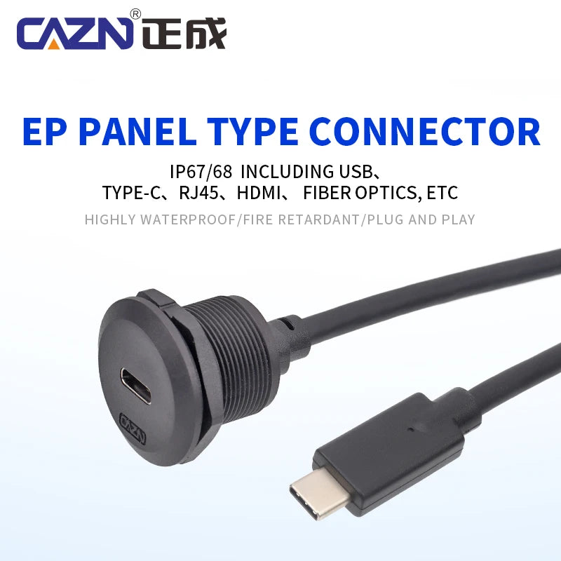 Type-C Bayonet FPC Female Male Back Mounted Socket Version 3.1 Receptacle 10Gbit/s Connector