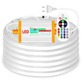 10m 30m 100m 220V LED Neon RGB Strip Light with 1500W EU Power Plug Dimmable Led Ribbon Waterproof For Outdoor Garden Lighting