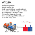 5/10 PCS Universal Wiring Cable Connectors Push-in Can Combined Butt Home Terminal Block Multiple In Multiple Out with Fixing