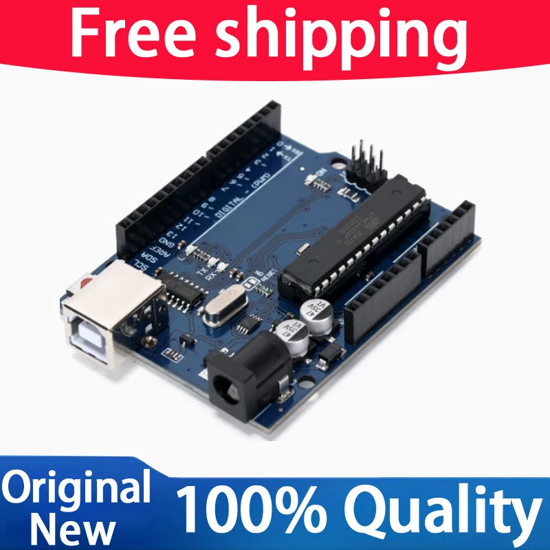 (1-5piece）High Quality UNO R3 DIP Development Board ATmega328P AVR With USB Cable Diy Starter Kit for Arduino